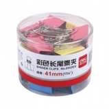 得力 8552ES 41mm彩色長(zhǎng)尾夾2#（24只/筒）