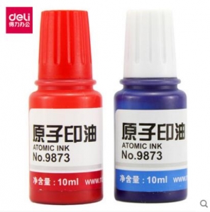 得力 9873  原子印油 紅色