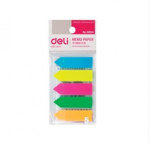 得力 9064 熒光膜指示標簽 44*12mm*5條