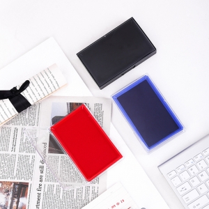 得力 9864 方形快干印臺 黑色